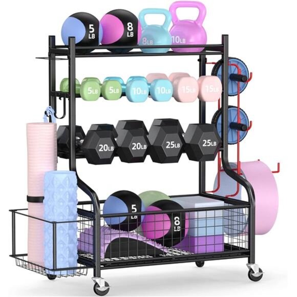 Dumbbell Rack Weight Rack for DumbbellsHome Gym Storage for Dumbbells Yoga Mat